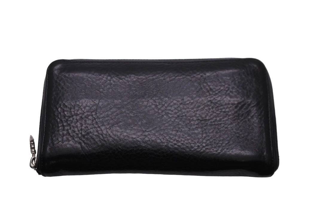 CHROME HEARTS クロムハーツ 長財布 レザー REC Fジップウォレット ダガー ブラック シルバー金具 美品 中古 53436
