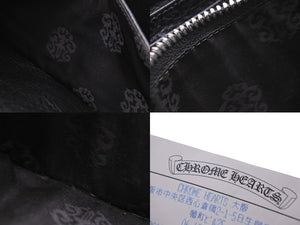 CHROME HEARTS クロムハーツ 長財布 レザー REC Fジップウォレット ダガー ブラック シルバー金具 美品 中古 53436