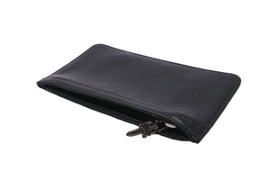 極美品 CHROME HEARTS クロムハーツ ダガー ジッパー レザー チェンジパース コインケース ブラック シルバー925 中古 53437