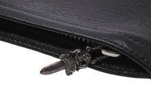 Load image into Gallery viewer, 極美品 CHROME HEARTS クロムハーツ ダガー ジッパー レザー チェンジパース コインケース ブラック シルバー925 中古 53437