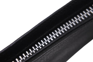 極美品 CHROME HEARTS クロムハーツ ダガー ジッパー レザー チェンジパース コインケース ブラック シルバー925 中古 53437