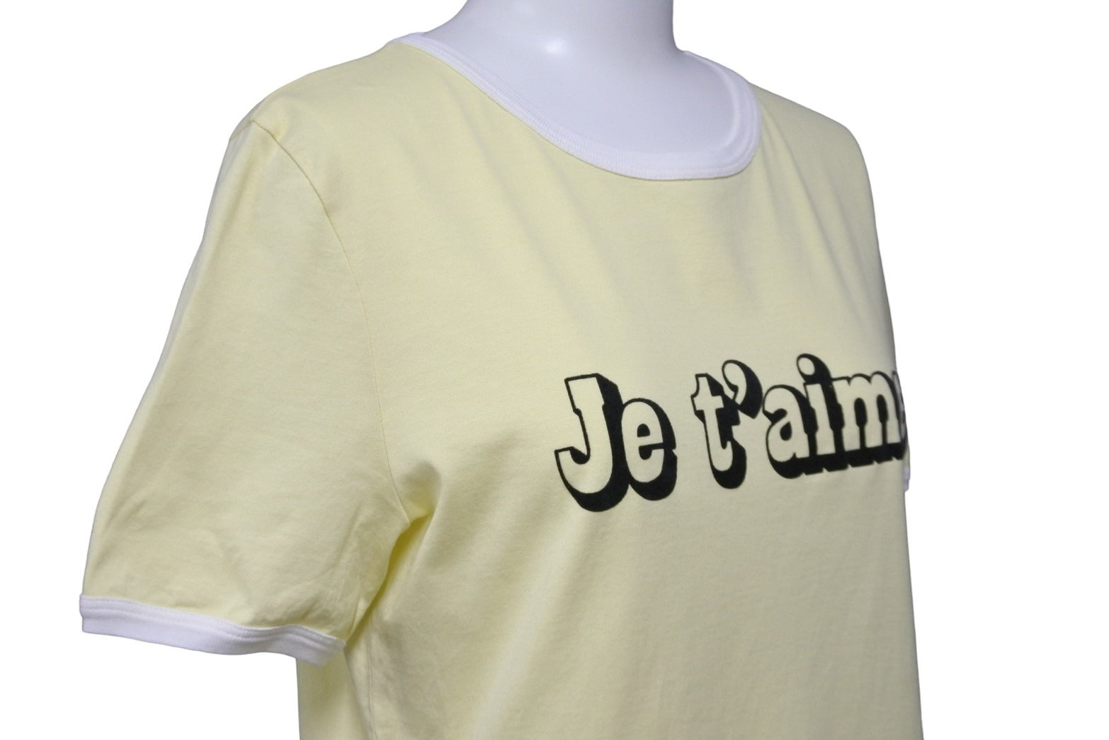 極美品 CELINE セリーヌ Jet'aim 半袖Tシャツ イエロー エディ