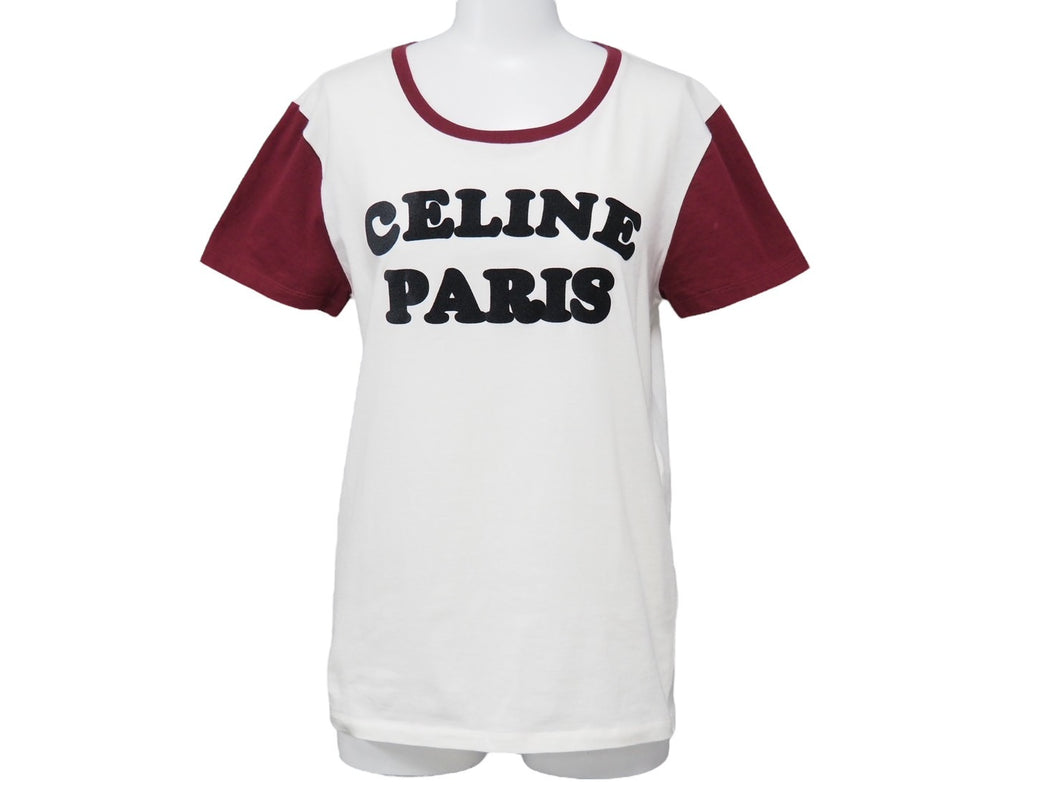 本物 23SS CELINE セリーヌ リンガー ロゴTシャツ XS レシート有