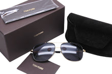 Load image into Gallery viewer, TOM FORD トムフォード サングラス ティアドロップ ゴールド ブラック 58□15 BENTON TF693 美品 中古 53498