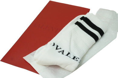 新品未使用 VALENTINO ヴァレンティノ 靴下 ロゴ インターシャ ソックス ホワイト ブラック XV3KI01D860 中古 53499