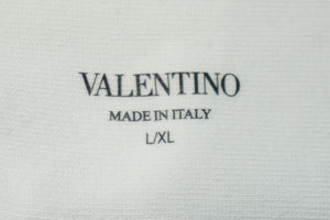 新品未使用 VALENTINO ヴァレンティノ 靴下 ロゴ インターシャ ソックス ホワイト ブラック XV3KI01D860 中古 53499