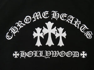 新品未使用品 CHROME HEARTS クロムハーツ パーカー 新作 マイバッハ ロゴ ブラック コットン サイズXL 中古 53511