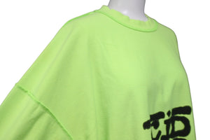 BALENCIAGA バレンシアガ LIMITED EDITION ロングTシャツ 22年 JP57 2022 00013 グリーン ブラック サイズ0 美品 中古 53520