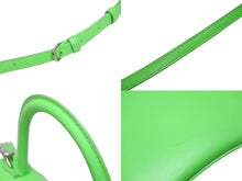 Load image into Gallery viewer, BALENCIAGA バレンシアガ アワーグラスSS ショルダーバッグ ハンドバッグ 2WAYバッグ レザー グリーン シルバー 美品 中古 53529