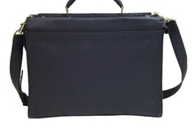 Load image into Gallery viewer, FENDI フェンディ ピーカブー 2WAYバッグ ショルダーバッグ ハンドバッグ レザー ネイビー シルバー金具 美品 中古 53530