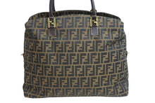 Load image into Gallery viewer, FENDI フェンディ ハンドバッグ ズッカ柄 ブラウン キャンバス レザー 4 14968/2 9 ゴールド金具 美品 中古 53559