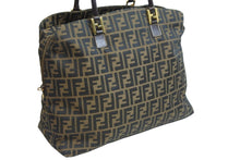 Load image into Gallery viewer, FENDI フェンディ ハンドバッグ ズッカ柄 ブラウン キャンバス レザー 4 14968/2 9 ゴールド金具 美品 中古 53559