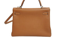 Load image into Gallery viewer, HERMES エルメス ケリー32 ブラウン トゴ ゴールド シルバー金具 □H刻印 内縫い 美品 中古 53570