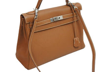 Load image into Gallery viewer, HERMES エルメス ケリー32 ブラウン トゴ ゴールド シルバー金具 □H刻印 内縫い 美品 中古 53570