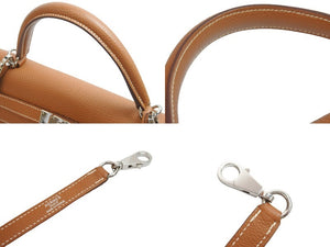 HERMES エルメス ケリー32 ブラウン トゴ ゴールド シルバー金具 □H刻印 内縫い 美品 中古 53570