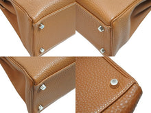 Load image into Gallery viewer, HERMES エルメス ケリー32 ブラウン トゴ ゴールド シルバー金具 □H刻印 内縫い 美品 中古 53570