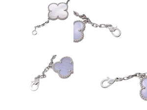 極美品 Van Cleef & Arpels ヴァンクリーフ＆アーペル ブレスレット マジックアルハンブラ 5P WG シェル VCARL62400 中古 53571
