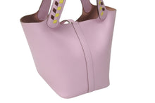 Load image into Gallery viewer, 極美品 HERMES エルメス ピコタンロック PMトレサージュドゥキュイール モーヴシルベストル エプソン D刻印 シルバー金具 53581