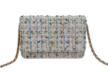 Load image into Gallery viewer, CHANEL シャネル チェーンショルダーバッグ ウォレット 27番台 ラメツイード ピンク ゴールド金具 美品 中古 53590