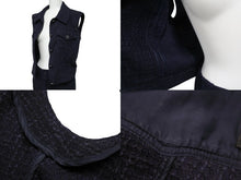 Load image into Gallery viewer, CHANEL シャネル セットアップ ベスト スカート 01P P17615 P17613 ネイビー ツイード サイズ36 美品 中古 53594