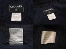 Load image into Gallery viewer, CHANEL シャネル セットアップ ベスト スカート 01P P17615 P17613 ネイビー ツイード サイズ36 美品 中古 53594