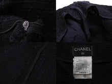 Load image into Gallery viewer, CHANEL シャネル セットアップ ベスト スカート 01P P17615 P17613 ネイビー ツイード サイズ36 美品 中古 53594