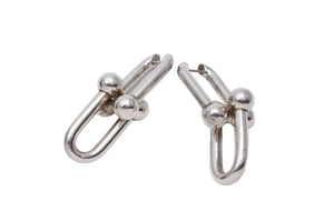TIFFANY&Co. ティファニー ハードウェア リンク ピアス スターリングシルバー 925 19g アクセサリー 60013153 美品 中古 53614