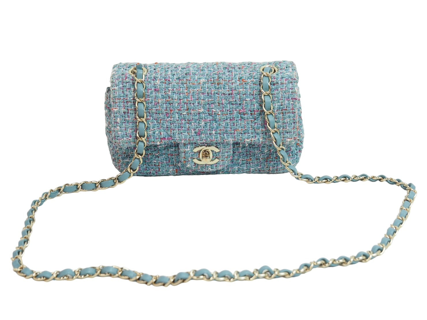 新品同様 CHANEL シャネル ツイード チェーン ショルダーバッグ