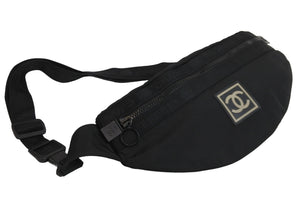 CHANEL シャネル ウエストバッグ・ボディバッグ スポーツライン ココマーク ナイロン 7番台 ブラック 美品 中古 53643