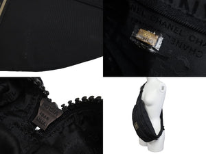 CHANEL シャネル ウエストバッグ・ボディバッグ スポーツライン ココマーク ナイロン 7番台 ブラック 美品 中古 53643