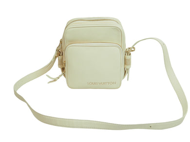 LOUISVUITTON ルイヴィトン トロターMM ショルダーバッグ 斜めがけバッグ M95359 FO0027 レザー ブロン 美品 中古 53657