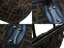 Load image into Gallery viewer, FENDI フェンディ ハンドバッグ トートバッグ ズッカ柄 2308-8BR355-JWU-039 ブラウン キャンバス レザー ゴールド金具 中古 53658