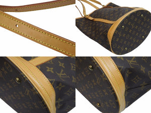 極美品 LOUIS VUITTON ルイ・ヴィトン ハンドバッグ バケットGM モノグラム M42236 PVC レザー ブラウン ゴールド金具 中古 53667