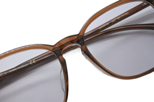 GUCCI グッチ クリア サングラス ブラウン グリーン ロゴ アイウェア 小物 55□19 150 GG0547SK 美品 中古 53682