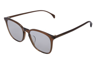 GUCCI グッチ クリア サングラス ブラウン グリーン ロゴ アイウェア 小物 55□19 150 GG0547SK 美品 中古 53682