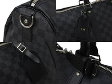 Load image into Gallery viewer, 極美品 LOUIS VUITTON ルイヴィトン ボストン キーポルバンドリエール45 ダミエグラフィット N41418 ブラック シルバー金具 53684