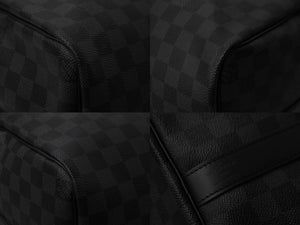 極美品 LOUIS VUITTON ルイヴィトン ボストン キーポルバンドリエール45 ダミエグラフィット N41418 ブラック シルバー金具 53684
