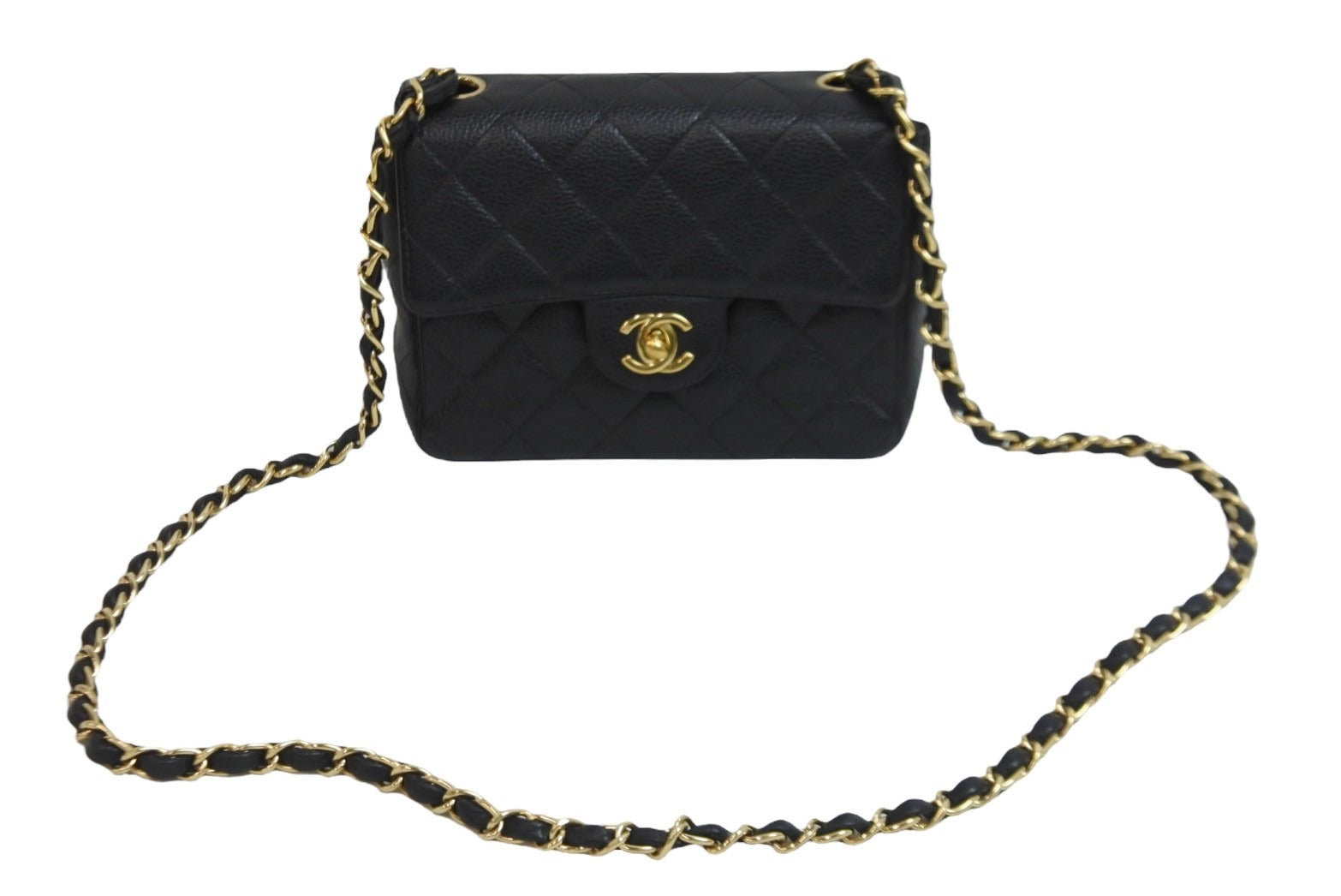 CHANEL ヴィンテージシャネル　チェーンバッグ　マトラッセ　ココマーク