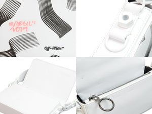 極美品 OFF-WHITE オフホワイト ショルダーバッグ バージルサイン入り ホワイト 0WNA038T19423015 中古 53694