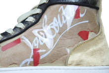 Load image into Gallery viewer, Christian Louboutin クリスチャンルブタン スニーカー ハイカット ルースパイクス ヒョウ柄 3180346 ゴールド金具 美品 中古 53699