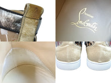 Load image into Gallery viewer, Christian Louboutin クリスチャンルブタン スニーカー ハイカット ルースパイクス ヒョウ柄 3180346 ゴールド金具 美品 中古 53699