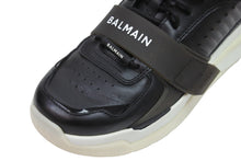 Load image into Gallery viewer, 極美品 BALMAIN バルマン スニーカー ロゴバンド付き ハイカットスニーカー ブラック サイズ40 VM1C230L 中古 53705