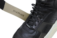 Load image into Gallery viewer, 極美品 BALMAIN バルマン スニーカー ロゴバンド付き ハイカットスニーカー ブラック サイズ40 VM1C230L 中古 53705