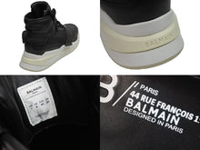 Load image into Gallery viewer, 極美品 BALMAIN バルマン スニーカー ロゴバンド付き ハイカットスニーカー ブラック サイズ40 VM1C230L 中古 53705