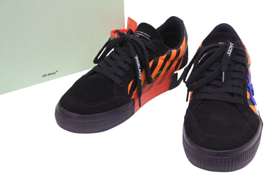 OFFWHITE オフホワイトマラソン DIAG LOW VULCANIZED ダイアゴナル ロー バルカナイズド オレンジ ブラック 40 美品 中古 53719 