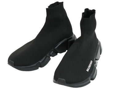 極美品 BALENCIAGA バレンシアガ スニーカー スピードトレーナー SPEED TRAINER ブラック サイズ40 中古 53730