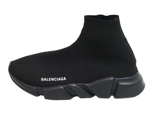 極美品 BALENCIAGA バレンシアガ スニーカー スピードトレーナー SPEED TRAINER ブラック サイズ40 中古 53730