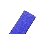 Load image into Gallery viewer, BALENCIAGA バレンシアガ エブリデイ ロゴ キーリング ブルー レザー チャーム アクセサリー 551984 美品 中古 53735