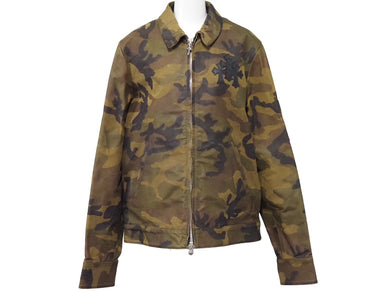 CHROMEHEARTS クロムハーツ バッククロスレザージャケット クロスパッチ ダガージップ クロスボール カモ サイズM 美品 中古 53769