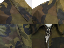 Load image into Gallery viewer, CHROMEHEARTS クロムハーツ バッククロスレザージャケット クロスパッチ ダガージップ クロスボール カモ サイズM 美品 中古 53769
